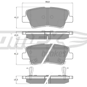 Nie przegap Zestaw klocków hamulcowych, hamulce tarczowe TOMEX BRAKES TX 17-69