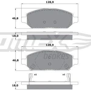 Wyprzedaż Zestaw klocków hamulcowych, hamulce tarczowe TOMEX BRAKES TX 17-90