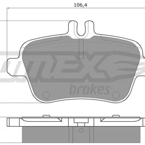 Kup online Zestaw klocków hamulcowych, hamulce tarczowe TOMEX BRAKES TX 18-08
