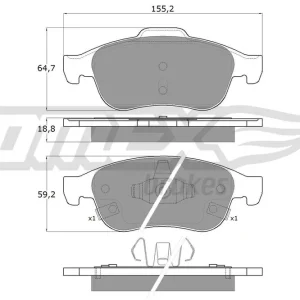 Zestaw klocków hamulcowych, hamulce tarczowe TOMEX BRAKES TX 18-18 Taniej