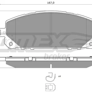 Bezpieczne zakupy Zestaw klocków hamulcowych, hamulce tarczowe TOMEX BRAKES TX 18-80