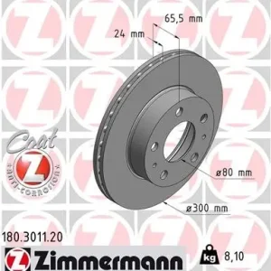 Obniżka ceny Tarcza hamulcowa ZIMMERMANN 180.3011.20