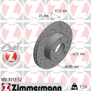 Hit cenowy Tarcza hamulcowa ZIMMERMANN 180.3013.52