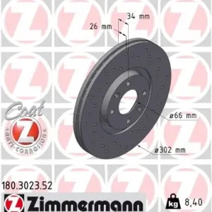Tarcza hamulcowa ZIMMERMANN 180.3023.52 Szybka dostawa