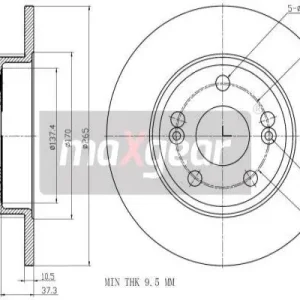 Łatwy zwrot TARCZA HAMULC. RENAULT SCENIC  00-03 RX4 TYŁ